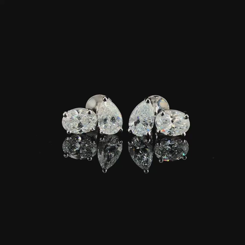 La DiaMantés | Twilight Pear Diamond Studs